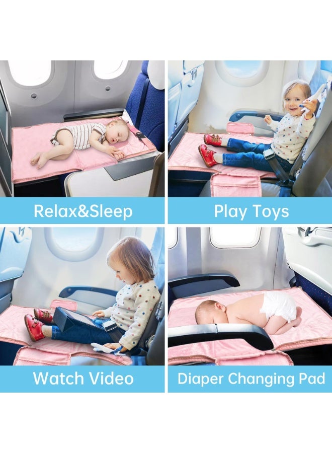 XiuWoo Toddler Airplane Bed Travel Bag 2 in 1, Portable Kids Plane Seat Extender, Baby Flight Essentials Footrest Flyaway Must Have for Infant, Carry On Duffel Bags for Women Gym Hospital Weekender - Image 2