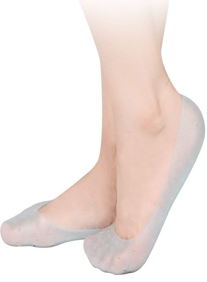 N M Z 1 Pair Silicone Heel Socks Moisturizing Gel Heel Foot Pain Relief Foot Pain Relief Foot Pain Relief,Multicolour - Image 1