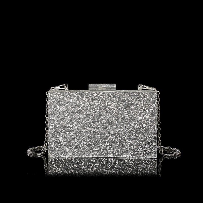 New All-Match Acrylic Sequin Small Square Bag Banquet Dress Bag Celebrity Clutch Bag Wedding Handbag - Image 2