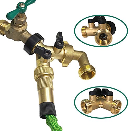 HQMPC Hose Splitter 2 Way Brass Y Valve +3/4" GHT Thread Extra 4 Pressure Washers - Image 5