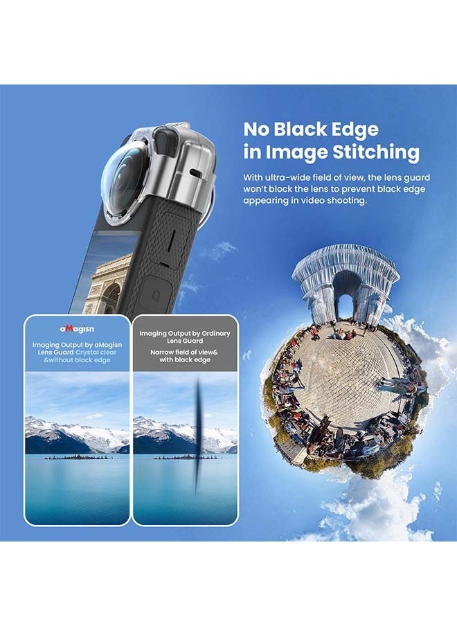 aMagisn - aMagisn Premium Anti-Fog Lens Protector and Protective Case with Buckle for Insta360 X3 - Essential Accessory for Action Cameras - Image 1