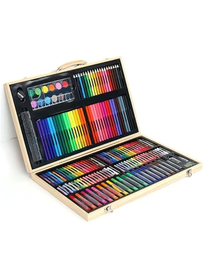 TRASSLE 180-Color Colored Pencils Set, Drawing & Art Supplies, Art Drawing Pencils for Sketching Shading Blending Crafting, Gift Wooden Box for Beginners Kids Teens,Non-Toxic  - Image 1