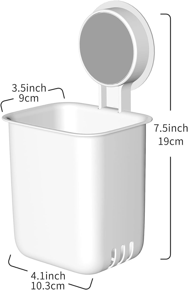 WEZOSHINET Plastic Toothbrush Holders for Bathroom | Wall Mounted Toothbrush Holder | Toothbrush Holders for Toothbrushes | Bathroom Shelf for Wall (2 Toothbrush Holder) - Image 2