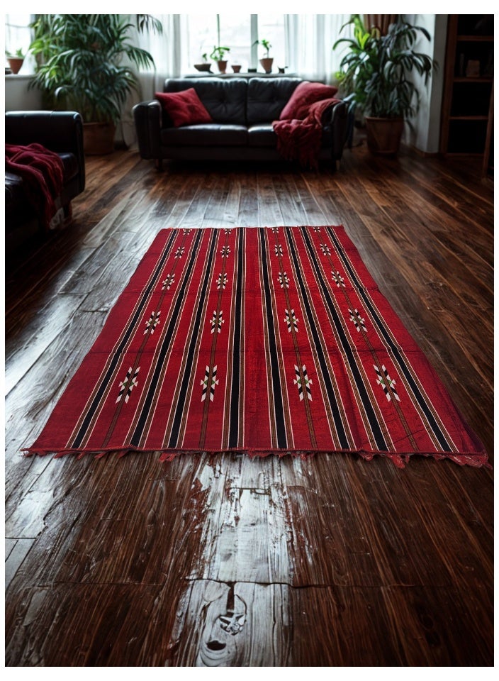 SMART HOME Large 270x170cm Ground Mat with Waterproof Tarpaulin Backing – Moisture-Resistant Trench Mat – Practical Heritage Outdoor Rug for Garden, Camping, and Picnics - Image 1