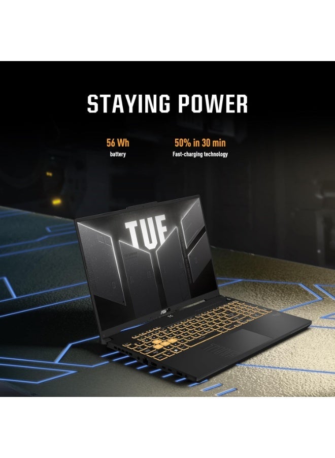 ASUS TUF A16 FA607NUQ-RL048 Gaming Laptop, 16" WUXGA 144Hz Display, AMD Ryzen 7 170, 16GB RAM, 512GB SSD, GeForce RTX 4050 6GB Graphics, English Keyboard, Win11 English Jasper Grey - Image 5