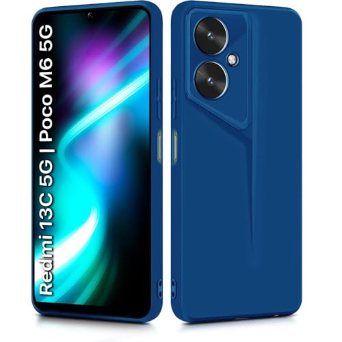 WOW IMAGINE Slim Back Cover for Mi Redmi 13C 5G | Poco M6 5G | Blade Series Ultra Thin Case with Lightweight Design | Camera Protection | Soft Matte Silicone Flexible Mobile Case - Black - Image 2