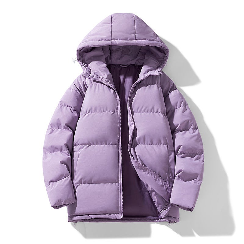 جاكيت شتوي للرجال مبطن بالقطن بأسلوب جديد، جاكيت مبطن بالقطن من علامة تجارية عصرية، قصير بلون صلب، دافئ وسميك، جاكيت مبطن بالقطن بغطاء رأس، معطف غير رسمي يناسب جميع الأزياء، كاكي - Image 5