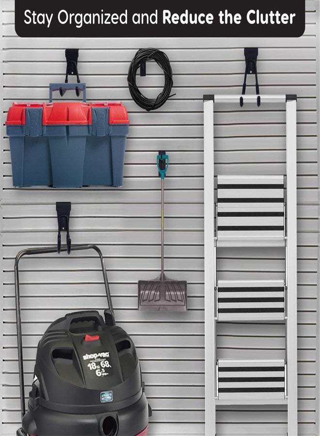 FELLER Slatwall Hooks Heavy Duty - Premium 20 Pack for Proslat & Slatwall Accessories - Durable Double & Single Slat Wall Hooks with 4X Toughness and Rubber Grip - Image 2