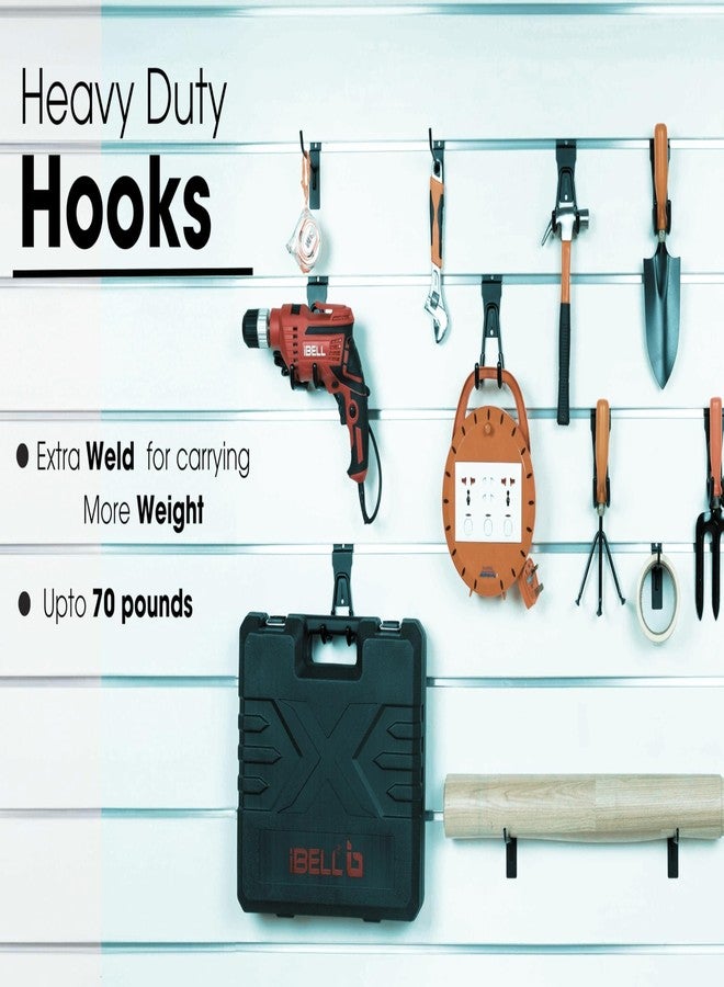 FELLER Slatwall Hooks Heavy Duty - Premium 20 Pack for Proslat & Slatwall Accessories - Durable Double & Single Slat Wall Hooks with 4X Toughness and Rubber Grip - Image 3