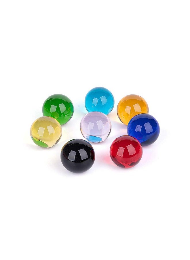 LONGWIN LONGWIN 8pcs Multicolor 40mm(1.6inch) Crystal Solid Ball Glass Sphere Gemstones Vase Fillers Fish Tank Decorations  - Image 1