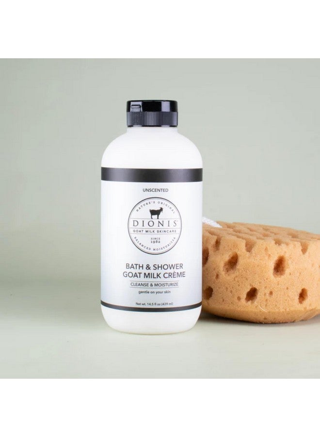 Dionis Goat Milk Skincare Unscented Bath Soap & Liquid Shower Crème Skin Moisturizer & Hydrating Body Wash Made In The Usa Cruelty Free Shower Gel For Sensitive Skin 14.5 Oz Bottle - Image 3