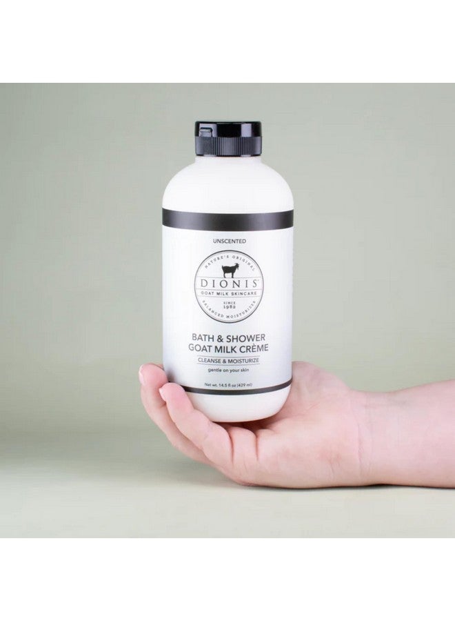 Dionis Goat Milk Skincare Unscented Bath Soap & Liquid Shower Crème Skin Moisturizer & Hydrating Body Wash Made In The Usa Cruelty Free Shower Gel For Sensitive Skin 14.5 Oz Bottle - Image 5