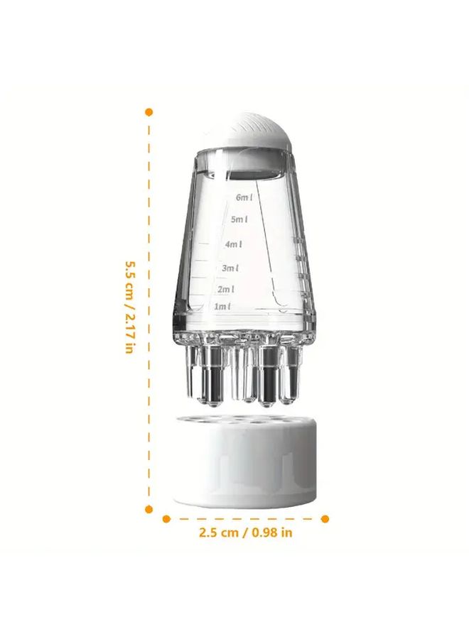 1pc Gray Scalp Massage Comb Applicator For All Hair Types Easy Essential Oil And Liquid Application Fatigue Relief Ergonomic Durable Hair Care Instrument Transparent Container - Image 3