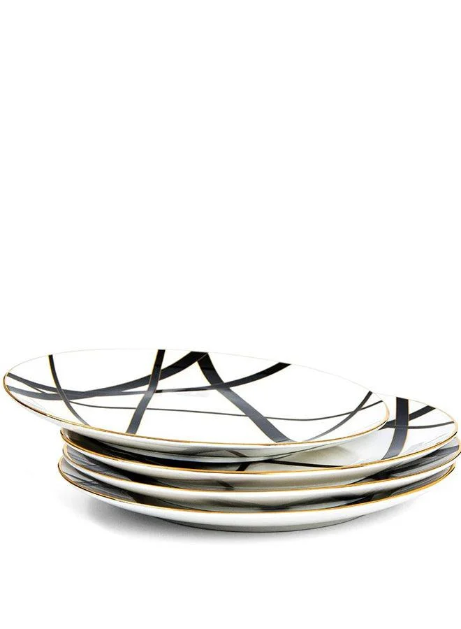 KNOT HOME Leanna Viktoria Decorative Plates (4pcs) Knot Home Designer Accessory for Bedroom Living Dining Room Office Area Décor