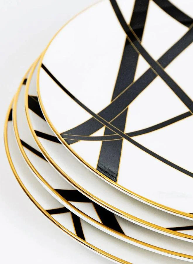 KNOT HOME Leanna Viktoria Decorative Plates (4pcs) Knot Home Designer Accessory for Bedroom Living Dining Room Office Area Décor