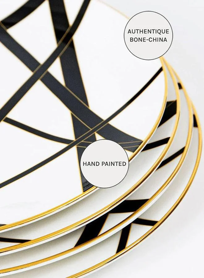 KNOT HOME Leanna Viktoria Decorative Plates (4pcs) Knot Home Designer Accessory for Bedroom Living Dining Room Office Area Décor