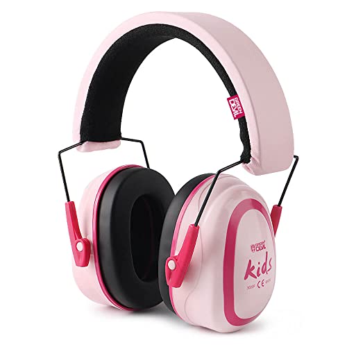 GREEN DEVIL Kids/Toddler Ear Protection Safety Ear Muffs Design For Age 3-16 Noise Cancelling Headphones SNR 27.4dB Hearing Protection Earmuffs Sensory Headphones for Autism Kids (Pink) - Image 1