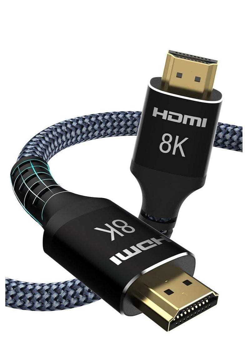 GX 8K HDMI 2.1 Cable 1.5M Ultra HD High-Speed 48Gbps 8K@60Hz Braided Cord eARC Dynamic HDR Dolby Vision for MacBook Pro PS5 Switch TV Xbox UHD TV Blu-Ray Projector - Image 1