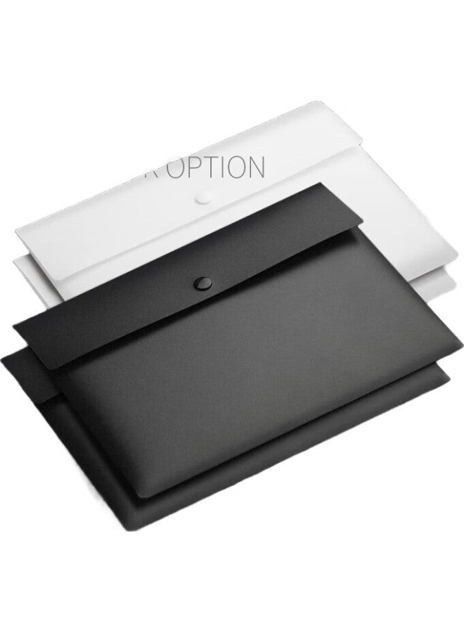 Sunwood A5 Button Closure Document Folder/Briefcase/Waterproof File Holder, Pack Of 5, White, Mc329 - Image 3