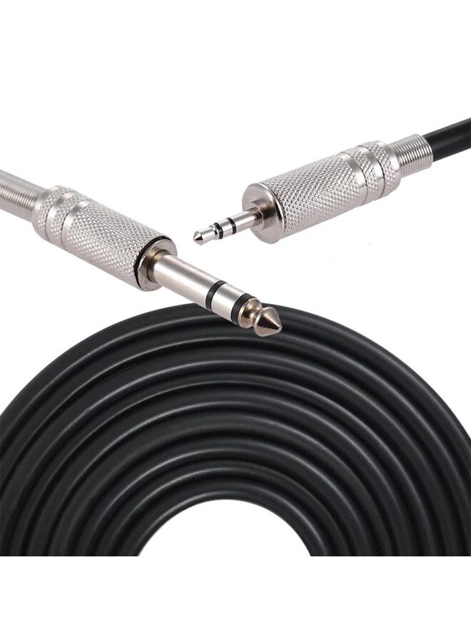 3M Stereo Aux Cable TRS Cable 3.5mm 1/8 to 1/4 Stereo Cable to Aux Male Cord with Zinc Alloy Housing for Guitar Laptop Home Theater Devices Speaker and Amplifiers 10FT - Image 1