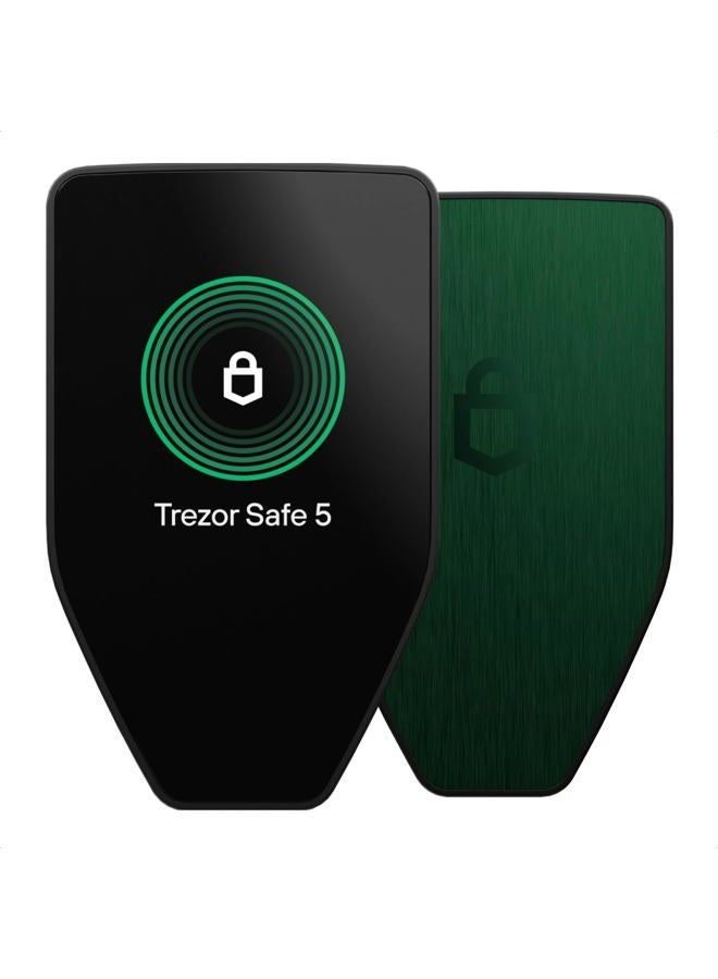TREZOR Safe 5 - Crypto Hardware Wallet with Secure Element & Passphrase, Color Touchscreen and Haptic Feedback, Protect your Bitcoin and Digital Assets (Green Beryl) - Image 1