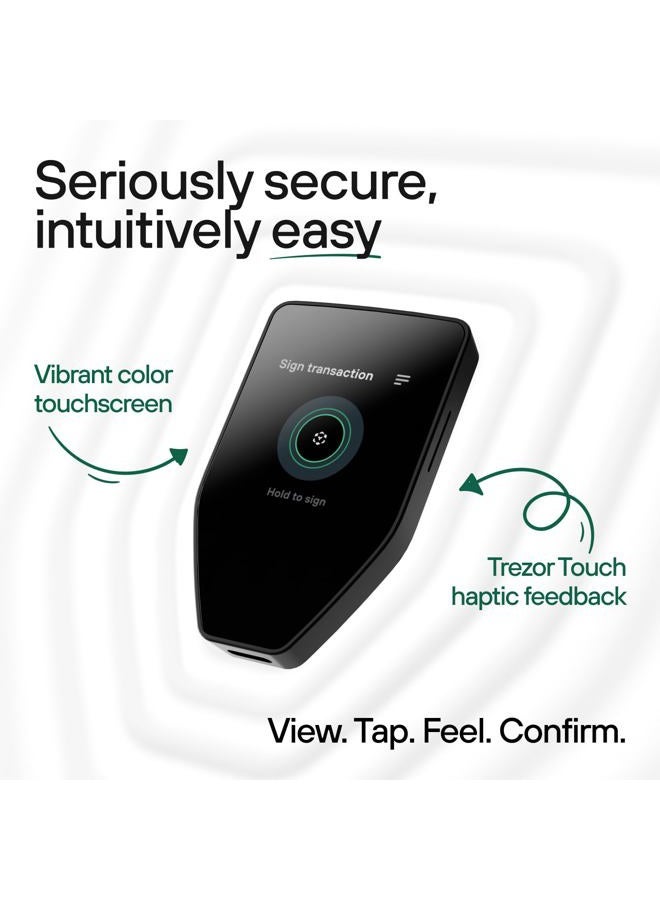 TREZOR Safe 5 - Crypto Hardware Wallet with Secure Element & Passphrase, Color Touchscreen and Haptic Feedback, Protect your Bitcoin and Digital Assets (Green Beryl) - Image 2