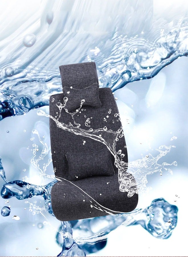KLNAMAEAAN Universal Breathable Front and Back Luxury Car Seat Cushion Covers for Cars, SUVs, and Vans - Image 4