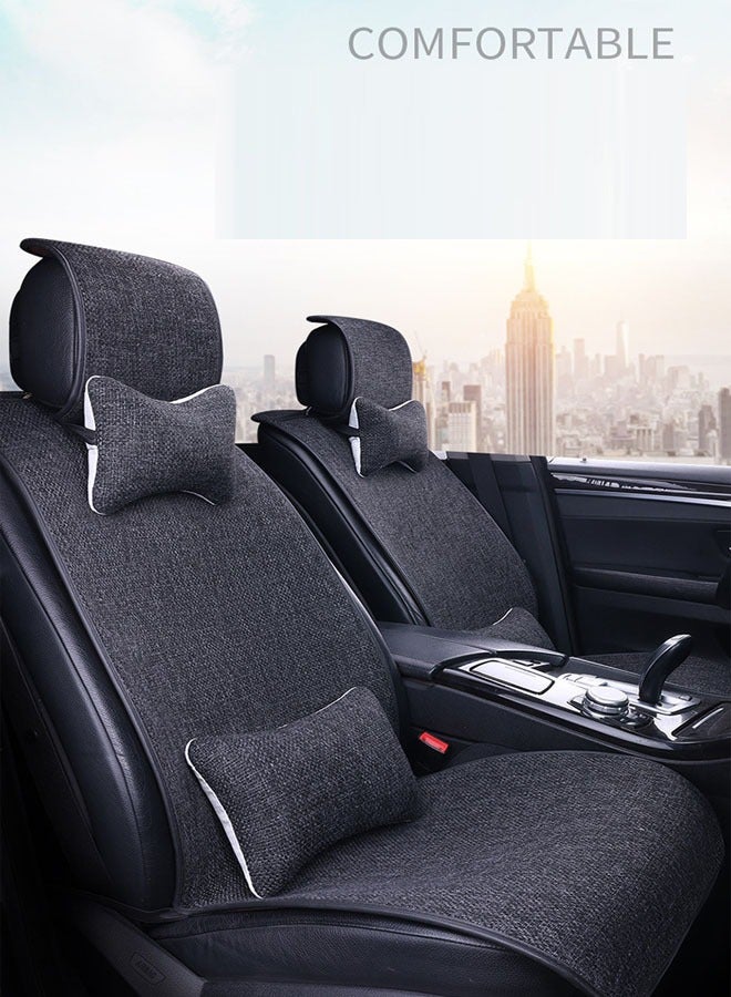 KLNAMAEAAN Universal Breathable Front and Back Luxury Car Seat Cushion Covers for Cars, SUVs, and Vans - Image 3