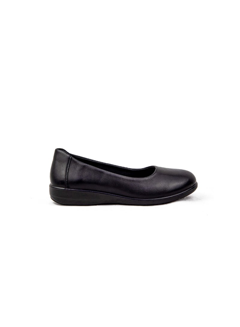 Gladiator GL 5014-1 Women’s Genuine Leather Comfort Flats – Black | Office & Formal Wear Shoes - Image 1