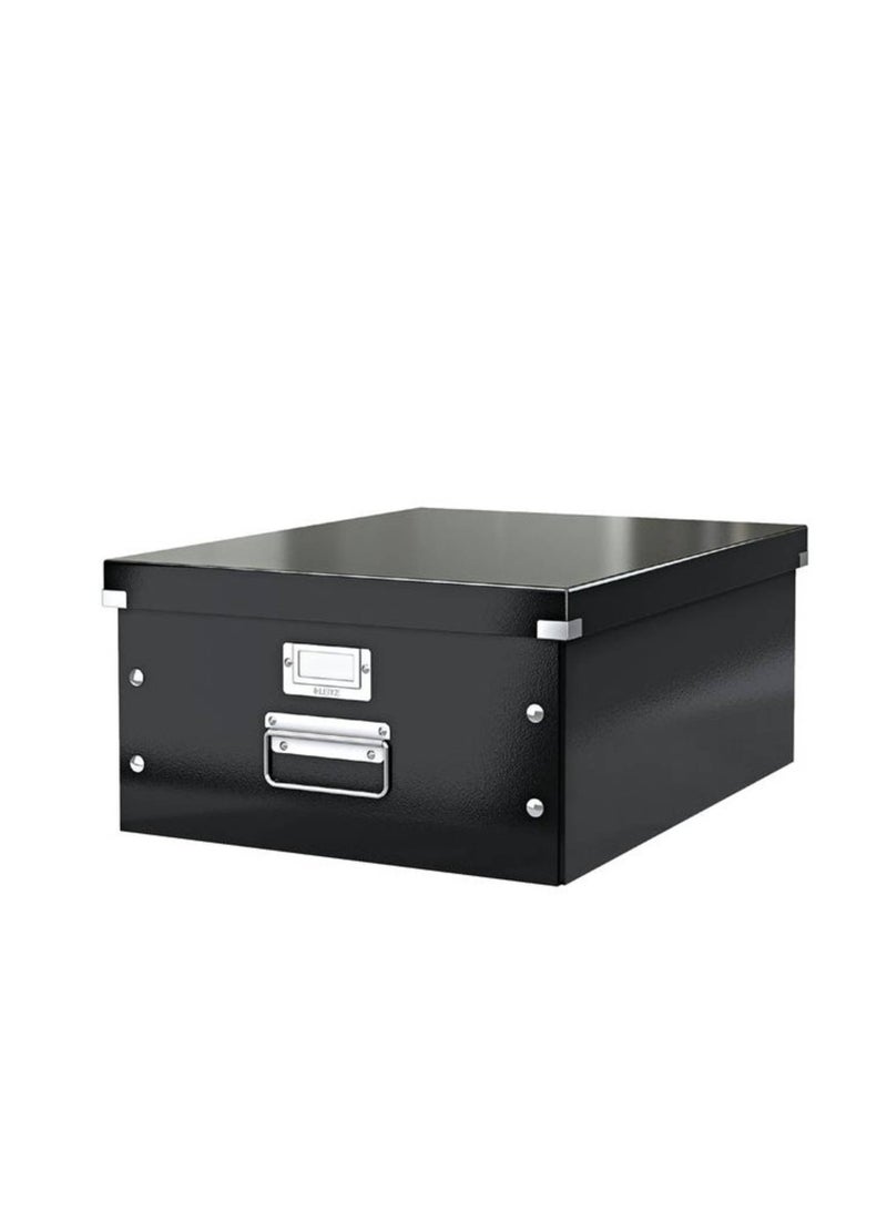 Leitz Click & Store Large Storage Box, Foldable A3 File Box with Lid, Premium Strong Cardboard Container for Home/Office Filing, Cosy Range - Image 4
