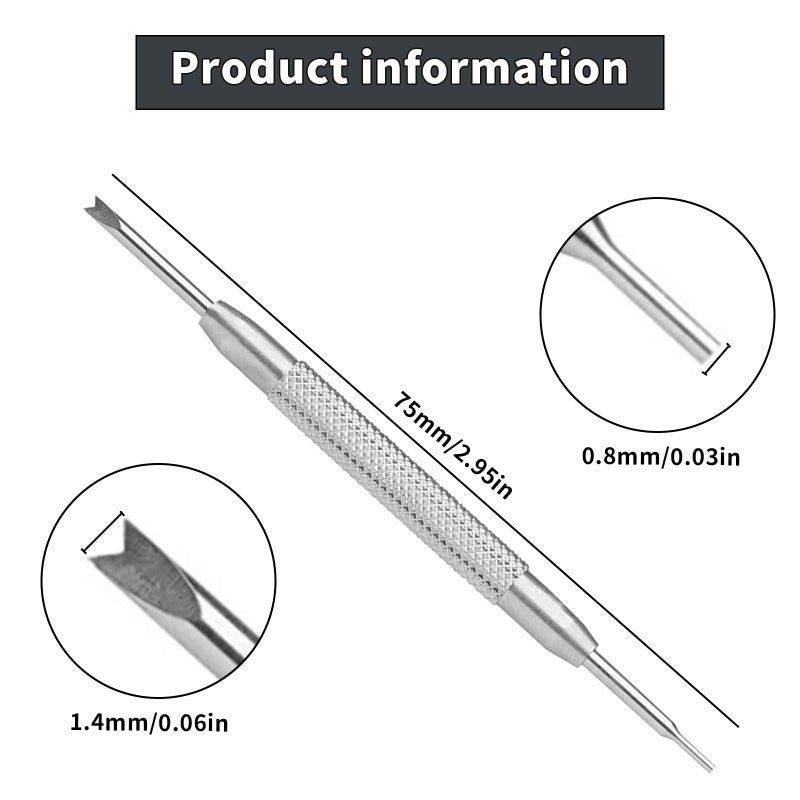 BFQZ 1Pcs Watch Link Removal Kit, Watch Spring Bar Pin Tool, Watch Strap Removal Tool, Double Ended Design for Watch Band Removal Replacement Adjustment Fitting Repair and Sizing Kit - Image 2