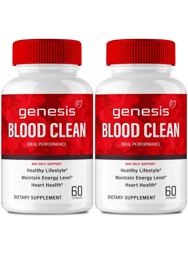 IDEAL PERFORMANCE Genesis Blood Clean Capsules - Advanced Formula Supplement for Maximum Strength - Natural Blood Vessel Cleaner, GenesisBlood Clean Pills, GenesisBloodClean Pastillas Reviews (2 Pack) - Image 1