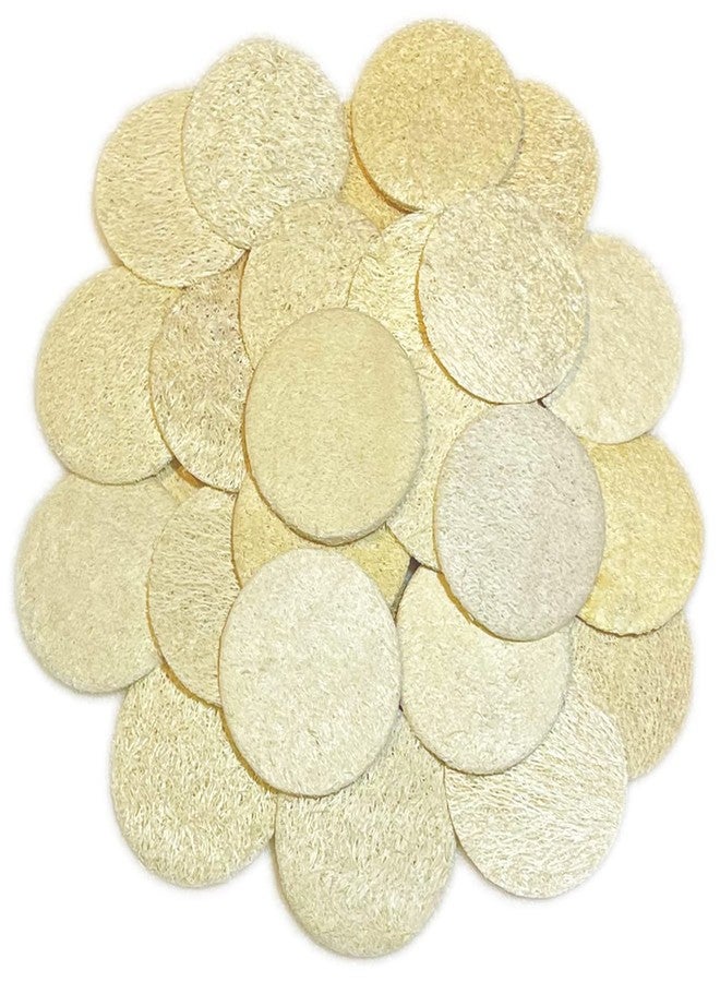 JINS-Hung 36 Pack Natural Loofah Sponge Exfoliating Face Pads - Facial Body Scrubbers Pad - When Bath Shower and Spa - Loofa Sponges Brush Scrub - Bulk Loofahs Scrubber - Cleansing Skin for Women and Men - Image 1