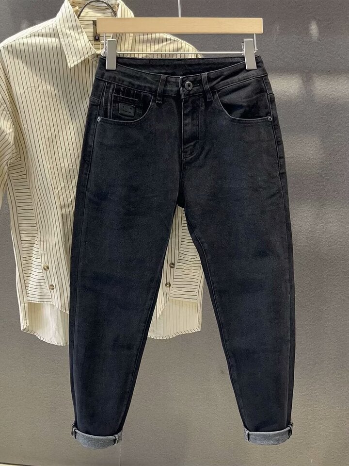Unisex Classic Denim Jeans Loose Fit Daily Outdoor Wear - Image 1