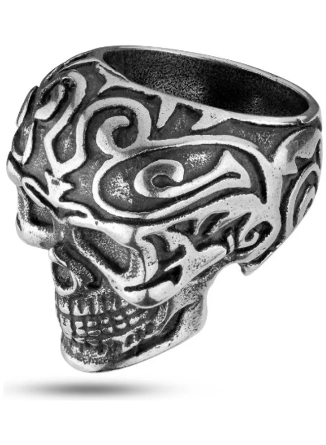 POLICE Tribaledge Antique Silver Finger Ring for Men 64 mm