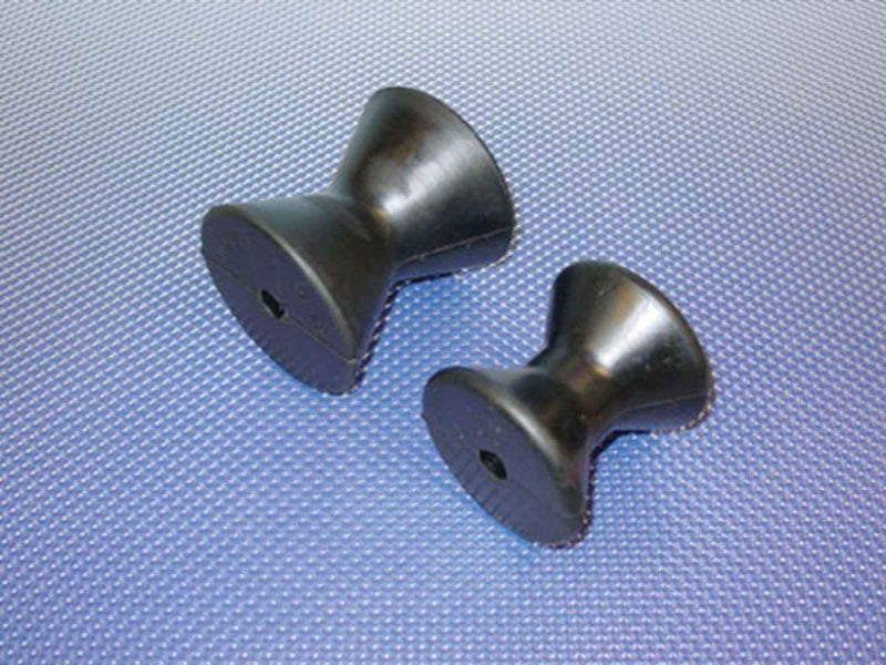 C.H. Yates Rubber رولر قوس مطاطي C.H. Yates 3143-4 3" 1/2" عمود، أسود - Image 2