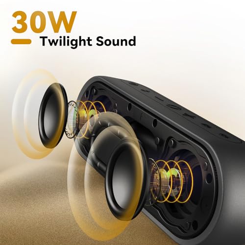 Tribit مكبرات الصوت اللاسلكية بلوتوث Tribit XSound Plus 2 بقوة 30 واط، صوت ستيريو قوي وعالي مع وظيفة تعزيز الباس XBass، وقت تشغيل 24 ساعة، مقاومة للماء IPX7، ميكروفون مدمج، نطاق بلوتوث 150 قدم للاستخدام المنزلي/الخارجي، أسود - Image 2