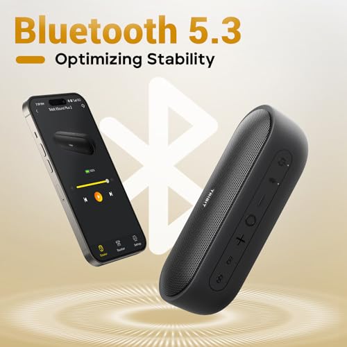 Tribit مكبرات الصوت اللاسلكية بلوتوث Tribit XSound Plus 2 بقوة 30 واط، صوت ستيريو قوي وعالي مع وظيفة تعزيز الباس XBass، وقت تشغيل 24 ساعة، مقاومة للماء IPX7، ميكروفون مدمج، نطاق بلوتوث 150 قدم للاستخدام المنزلي/الخارجي، أسود - Image 4
