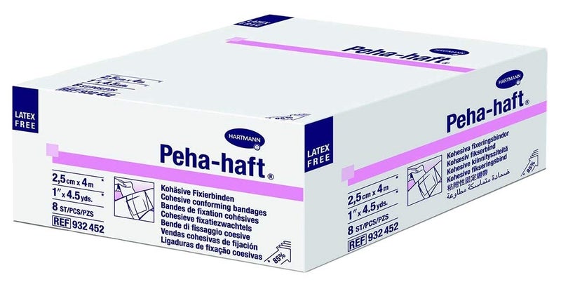 Hartmann ضمادة غاز متماسكة هارتمن 932452 PEHAHaft بطول 135 وعرض 1 عبوة من 8 - Image 1