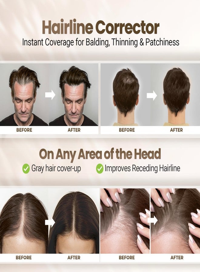 Herbishh Koloret Root Touch Up Powder- Medium Brown Powder for Women & Men, Instant Root Cover Up for Gray Coverage, Hairline Concealer for Thinning Hair & Bald Spots, Water-Resistant & Smudge-Proof, 4g - Image 3