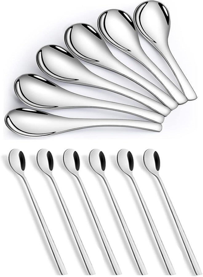 Being One Long Handle Spoon x 6, Soup Spoons x 6, Being One Premium Stainless Steel Spoons - Image 1