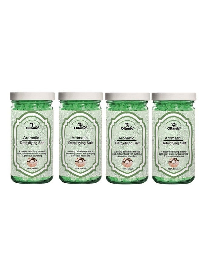 Oilanic ملح استحمام عطرى مزيل للسموم من أويلانيك للعناية بالبشرة والجسم (عبوة من 4، كل منها 200 جرام) | ملح أروماتيرابي مغذى لتخفيف التوتر، لتنظيف عميق واسترخاء، لعملية إزالة السموم من البشرة | - Image 1