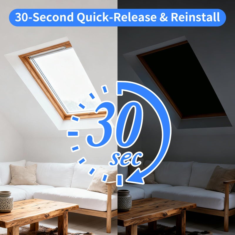 BKSAI Black Out Window Cover Full-Frame Magnetic No Drill Blackout Blinds for Bedroom Window Shades 100% Light Blocker Curtains 39X59â€ Portable DIY for RV, Nursery, Media Room - Image 4