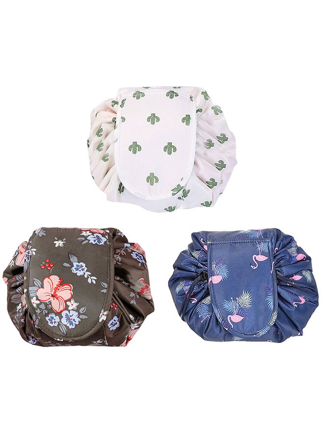 MARGOUN 3 Pack Drawstring Lazy Cosmetic Travel Bag Women Makeup Bag for Travel and Household to Storing Cosmetics - Image 2