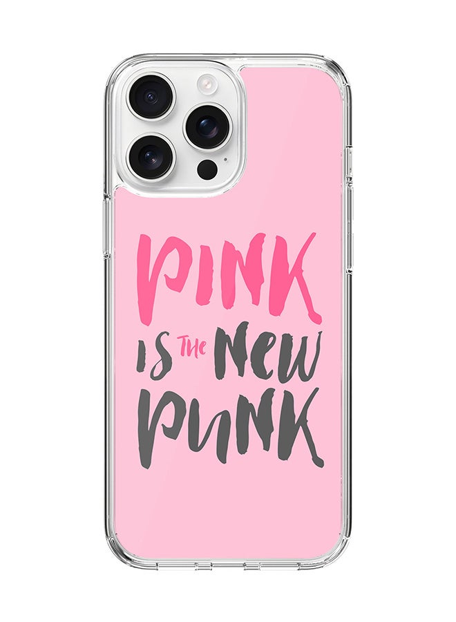 Stylizedd For iPhone 16 Pro Max Case [Compatible with MagSafe] Slim Magnetic cover Clear Phone Case - Pink is the new punk - Image 1