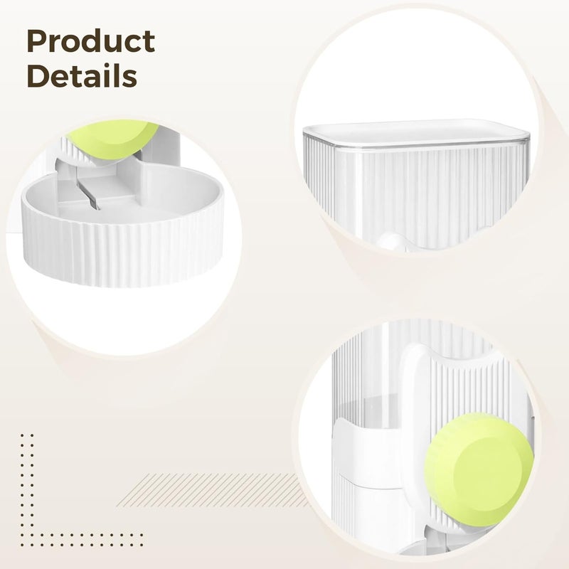 33.8 fl oz Automatic Pet Bowl, Cat Bowls Food Dispenser, Grass Green, Easy Clean Puppy Food Set, No Electricity Needed, Suitable Height, 4.7 in Diameter - Image 3
