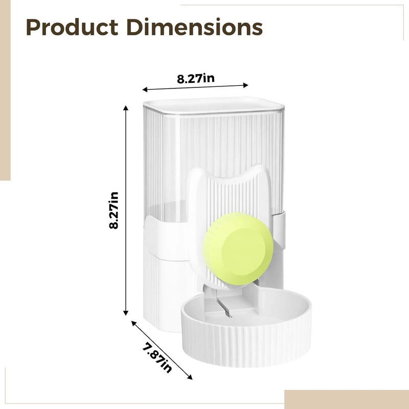 33.8 fl oz Automatic Pet Bowl, Cat Bowls Food Dispenser, Grass Green, Easy Clean Puppy Food Set, No Electricity Needed, Suitable Height, 4.7 in Diameter - Image 4