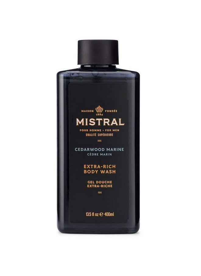 mistral Extra Rich 2In1 Body And Hair Wash Cedarwood Marine 13.5 Fl Oz 