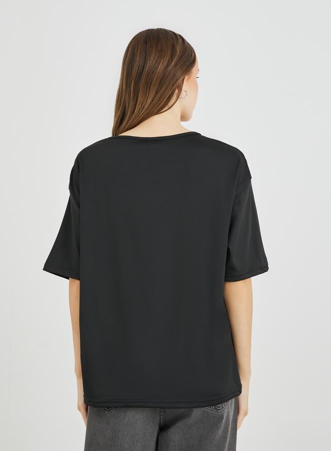Take Two Take Two Slogan Print Regular Fit T-Shirt  - Image 4