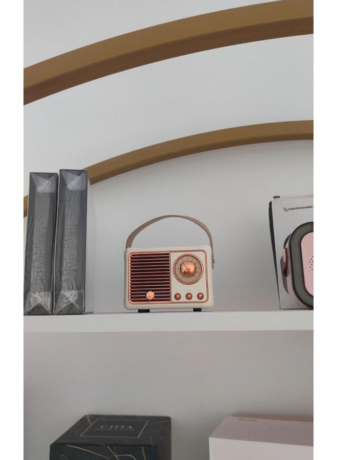 نيوترل مكبر صوت بلوتوث صغير كلاسيكي إبداعي HM11 صغير الحجم وسهل الحمل، مثالي للاستماع إلى الموسيقى والرد على المكالمات. مثالي لحفلات أعياد الميلاد وتناول الطعام في الهواء الطلق وفترات الاسترخاء للتأمل وغير ذلك الكثير. (أبيض) - Image 5